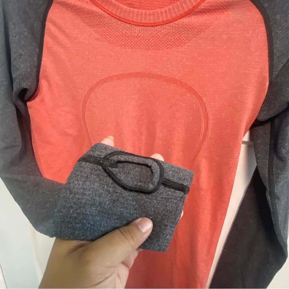 Lululemon Run Swiftly Tech Orange Gray Heather Lo… - image 2